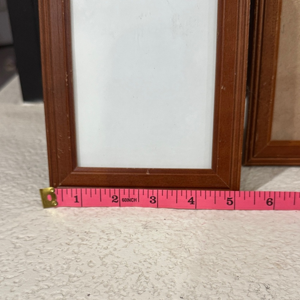 Set of Two Brown Wooden Picture Frames - Picture 2 of 3